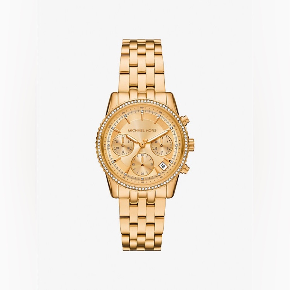 EUC Mini Ritz Pavé Gold-Tone Watch